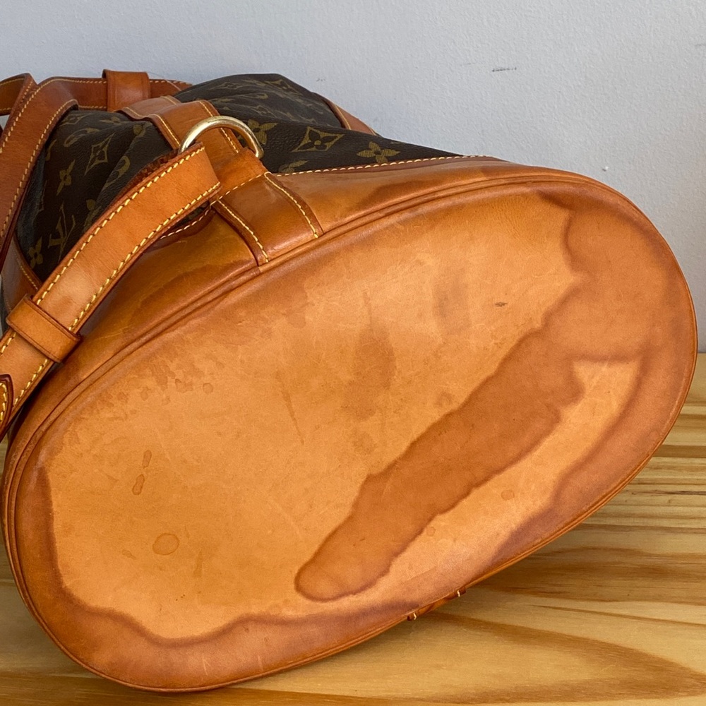 Louis Vuitton Brown Monogram Canvas and Tan Leather Backpack - Picture 7 of 9